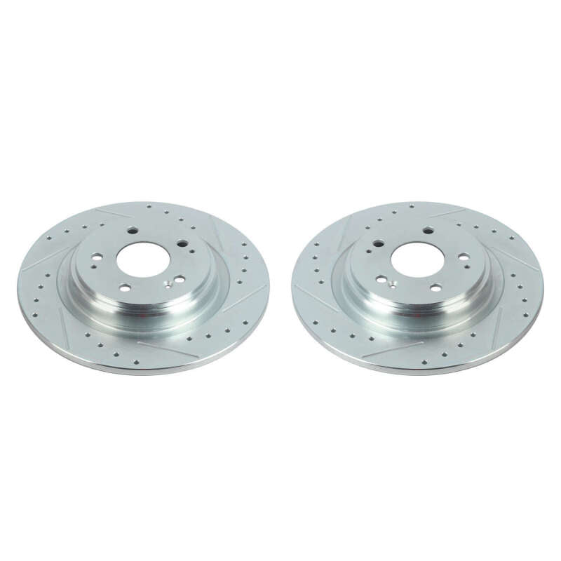 Power Stop 17-20 Acura MDX Rear Evolution Drilled & Slotted Rotors - Pair