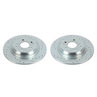 Power Stop 17-20 Acura MDX Rear Evolution Drilled & Slotted Rotors - Pair
