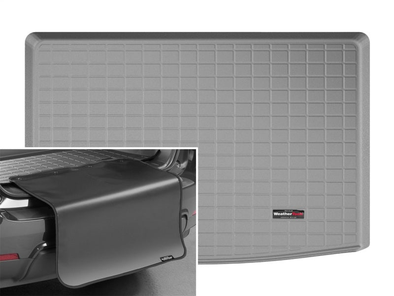 WeatherTech 2021+ Chevrolet Suburban Cargo With Bumper Protector - Grey