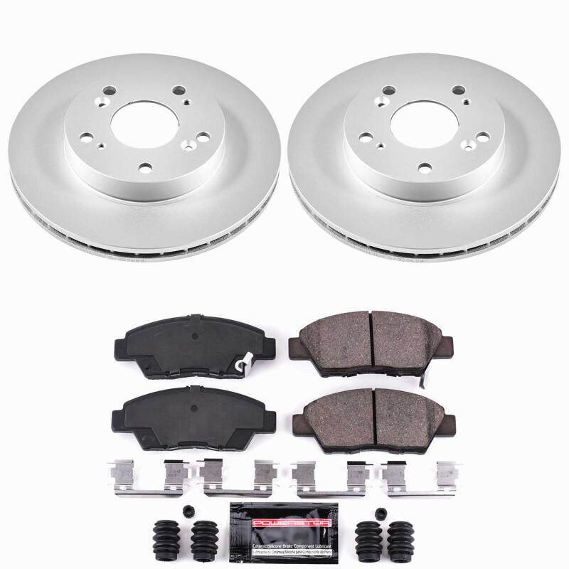 Power Stop 11-15 Honda CR-Z Front Z23 Coated Brake Kit