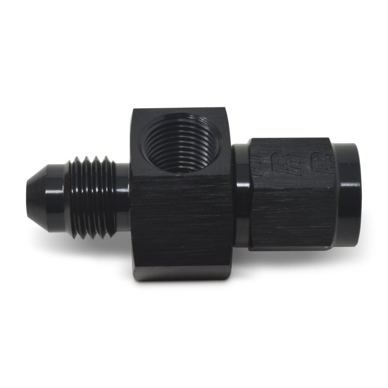 Russell Fuel Pressure Take Off -4 An Female To Male W/ 1/8in Npt Blk Anodize