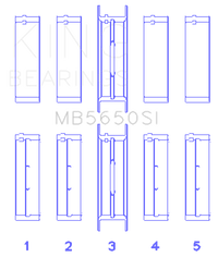 King Engine Bearings Ford 370/429/460 16B OHV Main Bearing Set - Set Of 10