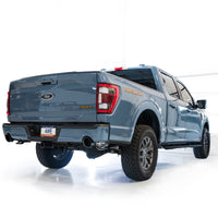AWE Tuning 2021+ Ford F-150 Tremor (w/ Bumper Cutouts) 0FG Resonated Cat-Back - Diamond Black Tips