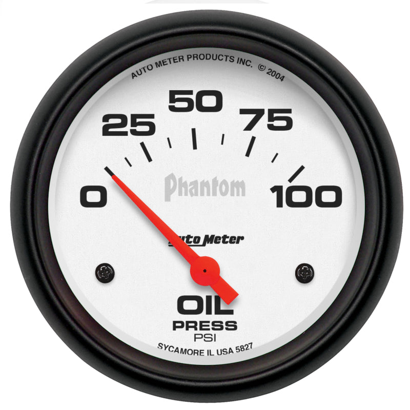 Autometer Phantom 66.7mm 0-100 PSI SSE Oil Pressure Gauge
