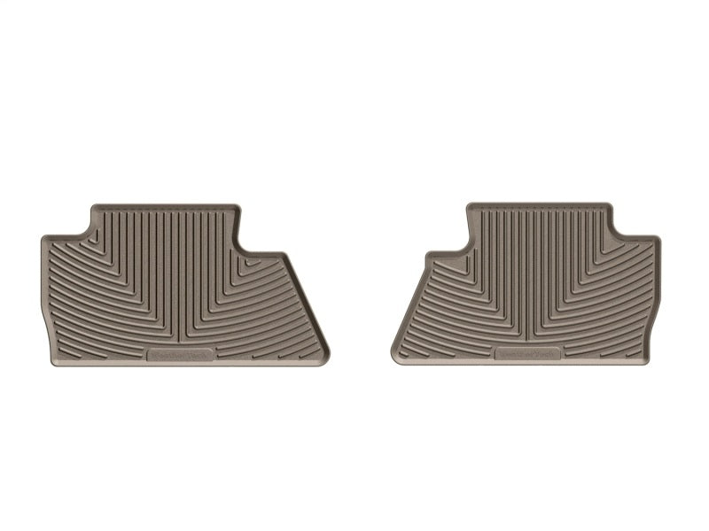 WeatherTech 14+ Chevrolet Silverado Rear Rubber Mats - Tan