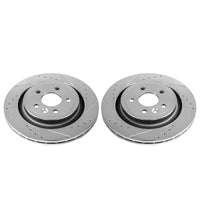 Power Stop 11-18 Volvo S60 Rear Evolution Drilled & Slotted Rotors - Pair
