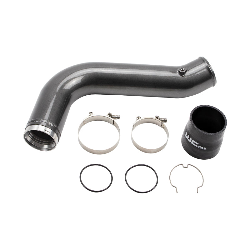 Wehrli 17-19 GM Duramax L5P Passenger Side 3.5in Intercooler Pipe - Bengal Grey