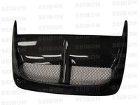Seibon 08-09 Mitsubishi Evo X Carbon Fiber Hood Scoop - Only Fits OEM Hoods (Not Seibon Hoods)