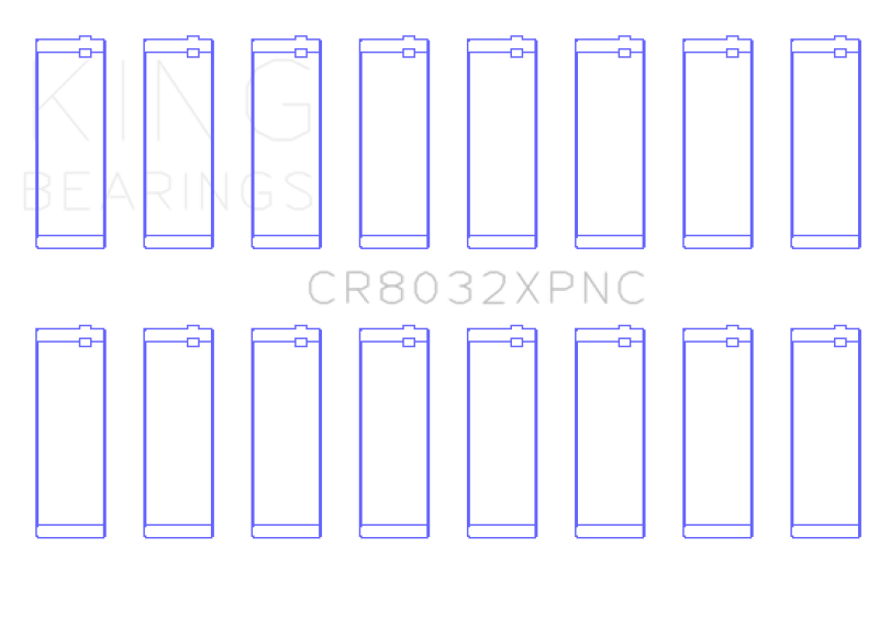 King Engine Bearings Chrysler 345/ 370 16V (Size STDX) Connecting Rod Bearing Set