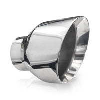 Stainless Works Conical Double Wall Slash Cut Exhaust Tip - 5in Body 3in Inlet 6-1/4in length