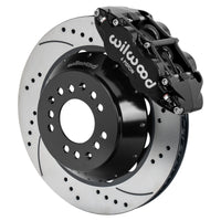 Wilwood Narrow Superlite 6R Front Kit 14.00in Drilled & Slotted Rotors - Black