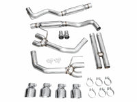 AWE 2024 Ford Mustang Dark Horse S650 RWD Track Edition Cat-Back Exhaust w/ Quad Chrome Silver Tips