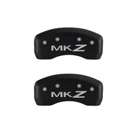 MGP 4 Caliper Covers Engraved Front Lincoln Engraved Rear MKZ Red finish silver ch