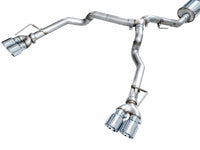 AWE Tuning 2021+ GMC Suburban/Yukon XL 5.3L 0FG Split Rear Exit Catback - Quad Chrome Silver Tips