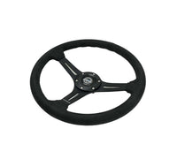 NRG Reinforced Suede Racing Steering Wheel 350mm / 2.5in Deep / 4mm Matte Black Spoke