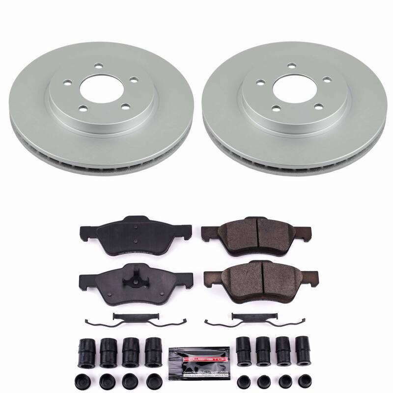 Power Stop 10-12 Ford Escape Front Z23 Coated Brake Kit