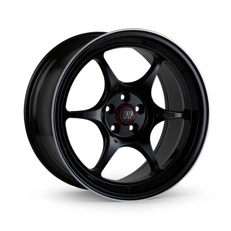 Enkei PF06 17x8.5 4x100 30mm Offset 75mm Bore Black Machined Wheel