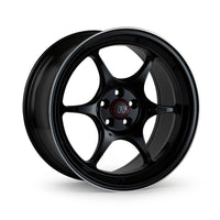 Enkei PF06 17x8.5 4x100 30mm Offset 75mm Bore Black Machined Wheel
