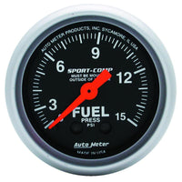 AutoMeter Gauge Fuel Pressure 2-1/16in. 1.0Kg/Cm2 Mechanical Sport-Comp