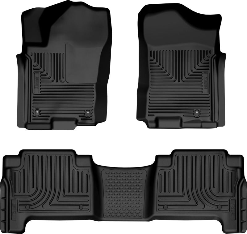 Husky Liners 08-15 Nissan Armada WeatherBeater Front & 2nd Row Floor Liners - Black