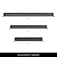 Go Rhino Xplor Blackout Series Dbl Row LED Light Bar (Side/Track Mount) 40in. - Blk