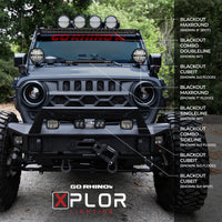 Go Rhino Xplor Blackout Series Single Row LED Light Bar (Surface/Threaded Stud Mount) 20.5in. - Blk