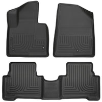 Husky Liners 13-18 Hyundai Santa Fe Sport WeatherBeater Front & 2nd Row Floor Liners - Black