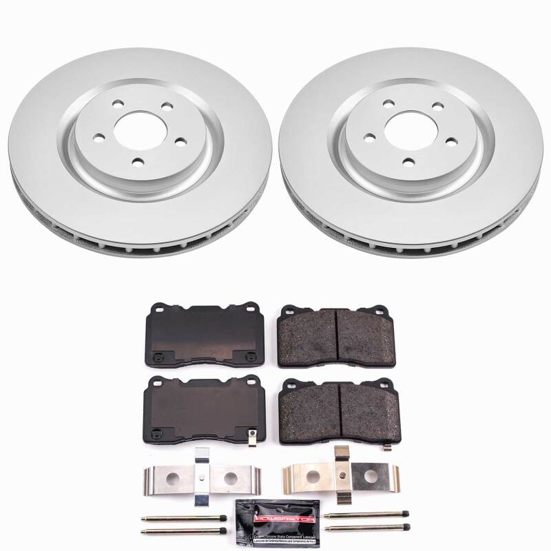 Power Stop 07-14 Ford Mustang Front Z23 Coated Brake Kit