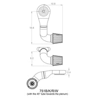Spectre Plenum Kit (Low) w/Passenger Side 45/90 Degree Tube
