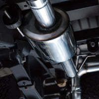 AWE Tuning 2021+ Ford F-150 Tremor (w/ Bumper Cutouts) 0FG Resonated Cat-Back - Diamond Black Tips