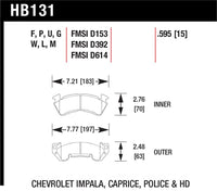 Hawk Chevy C20/R20 / C2500/R2500 / C30/R30 Pickup DTC-70 Front Race Brake Pads