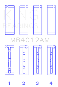 King Engine Bearings Toyota 5Vzfe (Size +0.75mm) Main Bearing Set