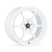 Enkei PF06 17x9 5x114.3 22mm Offset 75mm Bore - White Machined Wheel