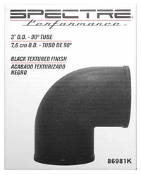 Spectre Tube Intake 3in od 90 Degree - Black