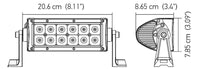 Hella Value Fit 8in Light - 36W Dual Row White Housing Flood Beam - LED