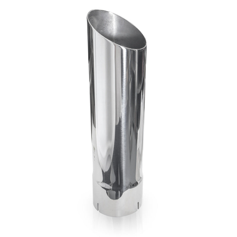 Stainless Works Single Wall Slash Cut Exhaust Tip - 3 1/2in Body 3in ID Inlet