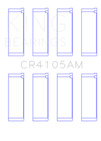 King Engine Bearings Mazda FS-DE L4/FP L4/FS L4  DOHC 16 Valve (Size +0.25) Rod Bearing Set