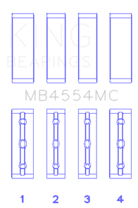 King Engine Bearings Toyota 22GR-FE (Size 0.05) Main Bearing Set