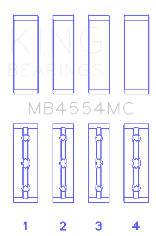 King Engine Bearings Toyota 22GR-FE (Size 0.75) Main Bearing Set