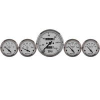 Autometer Silver 5 Pc Kit Box w/ Mech. Speedo / Elec Oil Press / Water Temp / Volt / Fuel Level