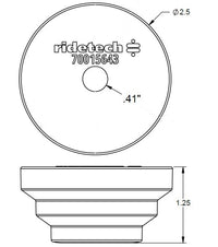Ridetech Bump Stop | 1.25in Tall | 2.5in Diameter | Rubber