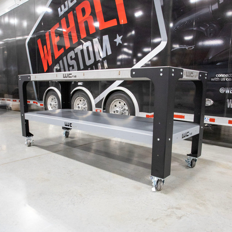 Wehrli Modular Steel Work Bench Top/Shelf Kit - 32in x 90in x .120in Thick (Grey)
