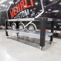 Wehrli Modular Steel Work Bench Top/Shelf Kit - 32in x 90in x .120in Thick (Grey)