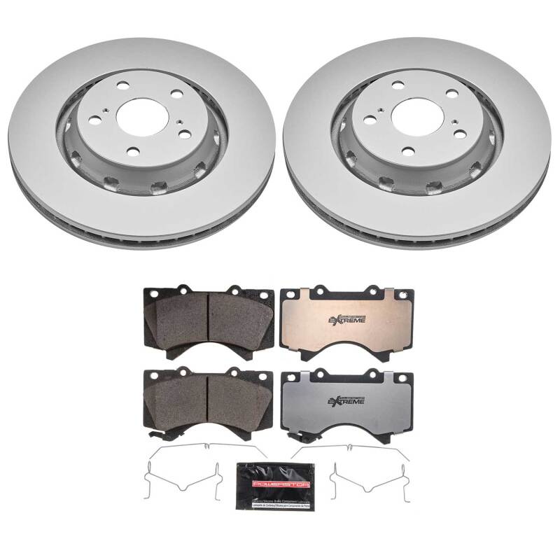 Power Stop 16-21 Lexus LX570 Front Z36 Coated Truck & Tow Brake Kit