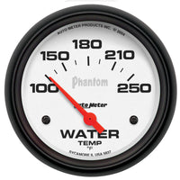 Autometer Phantom 66mm 100-250 Deg F Short Sweep Electronic Water Temperature Gauge