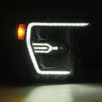 AlphaRex 21-22 Ford F150 Luxx-Series Projector Headlights Black w/Activ Light/Seq Signal