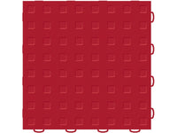 WeatherTech TechFloor 12in x 12in Solid Floor Tile w/ Raised Squares - Red
