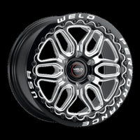 Weld Laguna 6 Drag 17x10in / 6x135 BP / ET42 / BS 7.15 Gloss Black Wheel