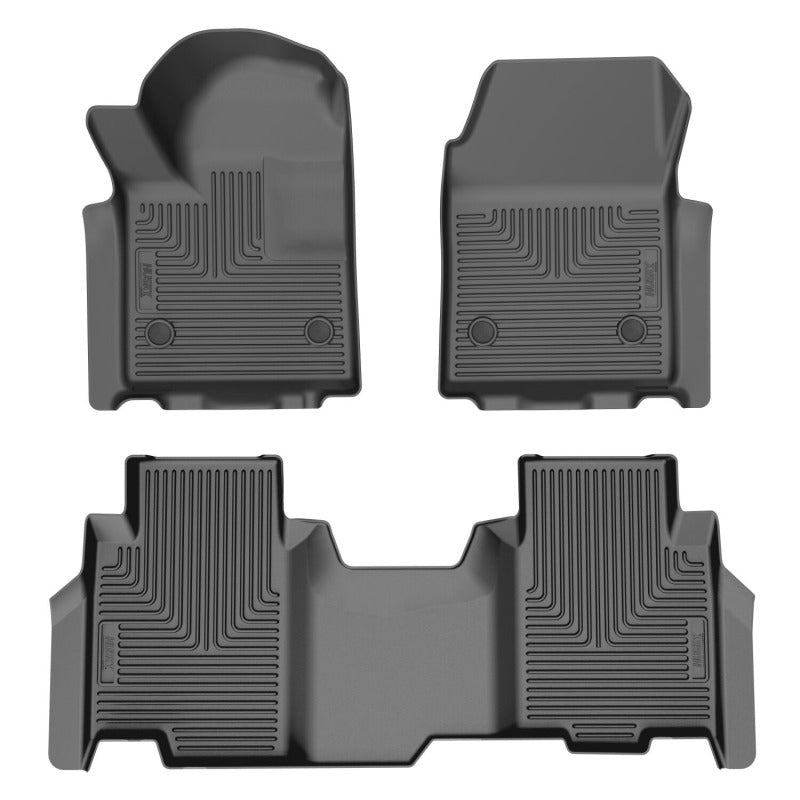 Husky Liners 24-25 GM Silverado/Sierra EV WeatherBeater Front & 2nd Row Floor Liners - Black