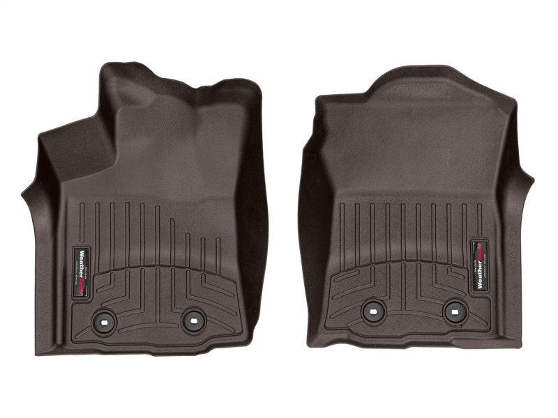 WeatherTech 2018+ Toyota Tacoma Front FloorLiners - Cocoa (Auto Trans Only)